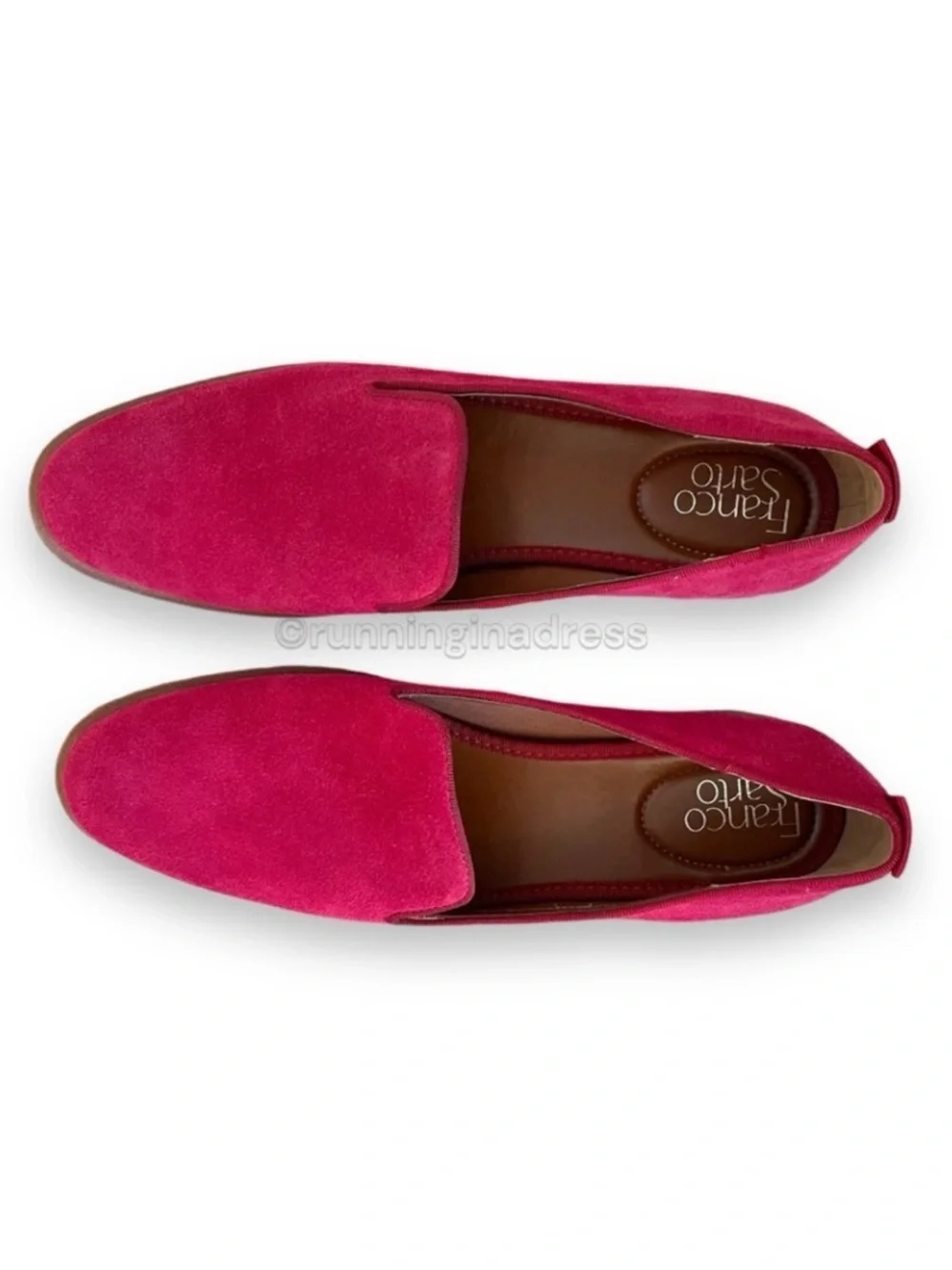 NWOT Franco Sarto Jeena Suede Loafers Cranberry Red Size 9M
